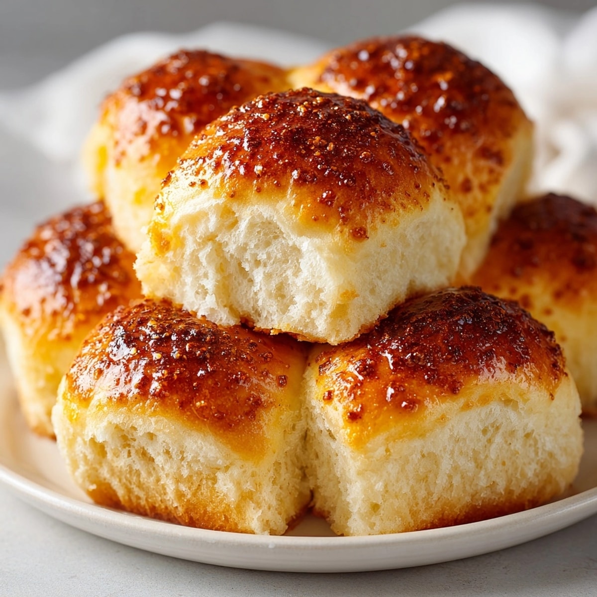 Golden Pumpkin Spice Dinner Rolls, fragrant and buttery, cooling on a wire rack.