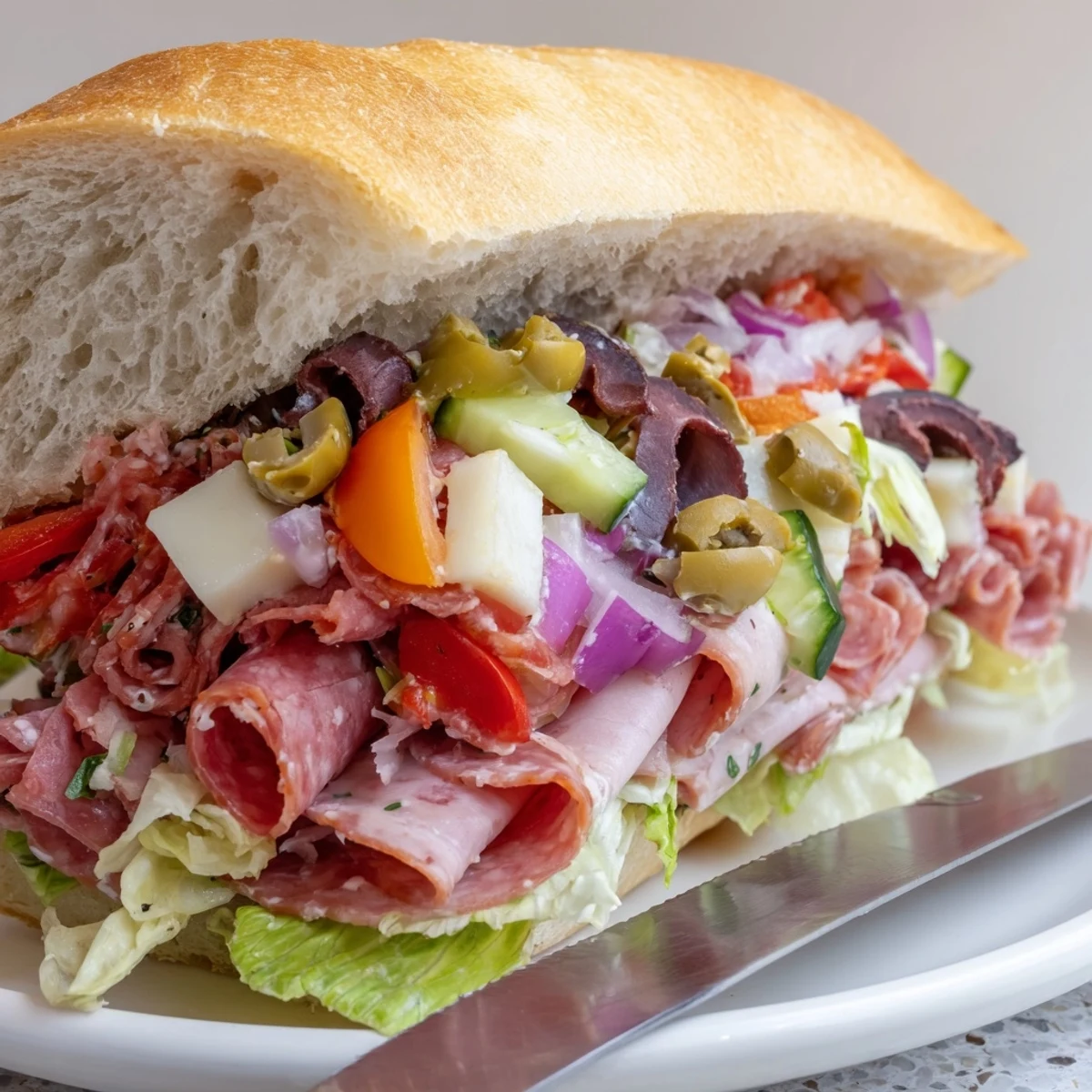 Taste the delicious Flavor Mash-Up Sandwiches bursting with savory Italian ingredients.  