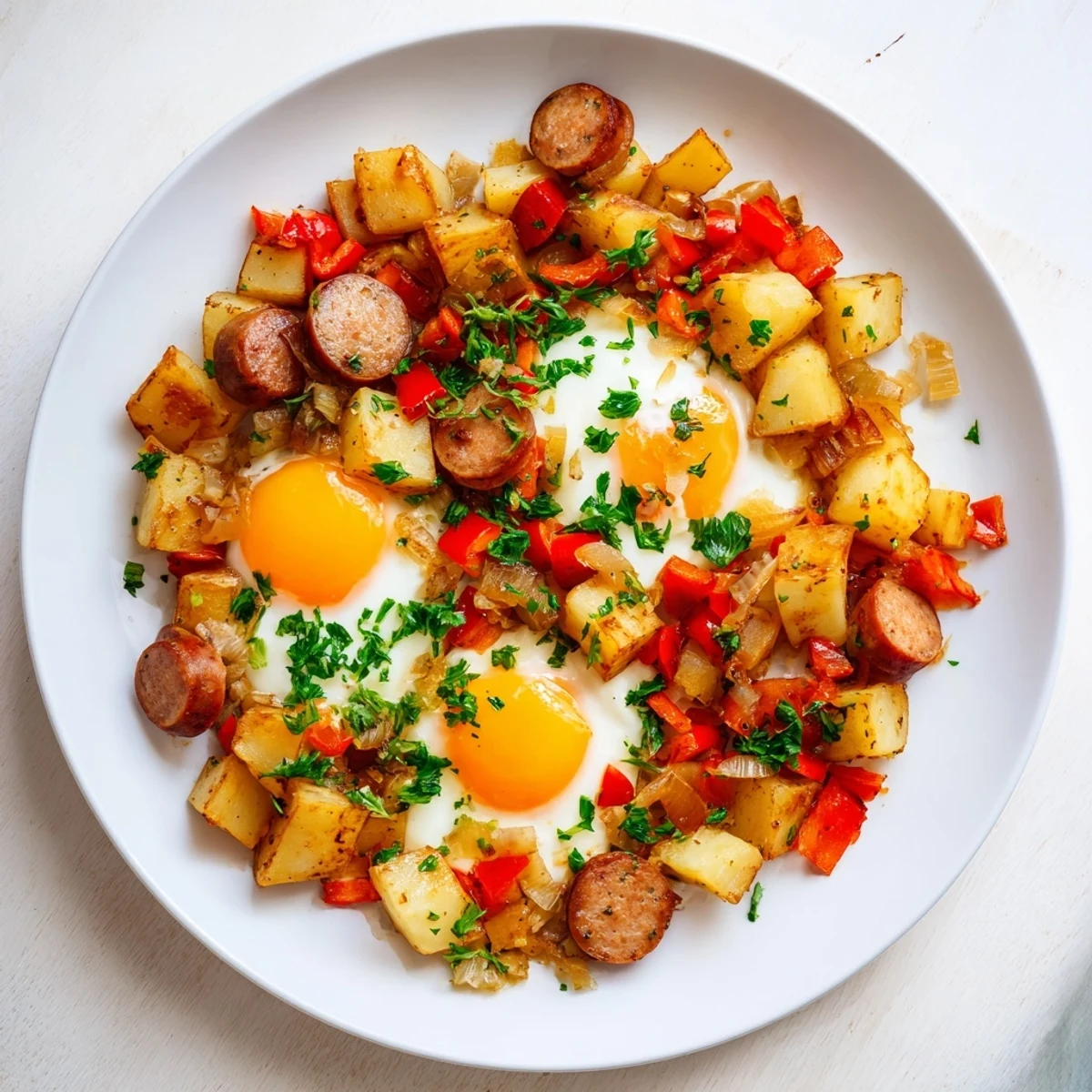 Egg Potato Hash Hot Dogs