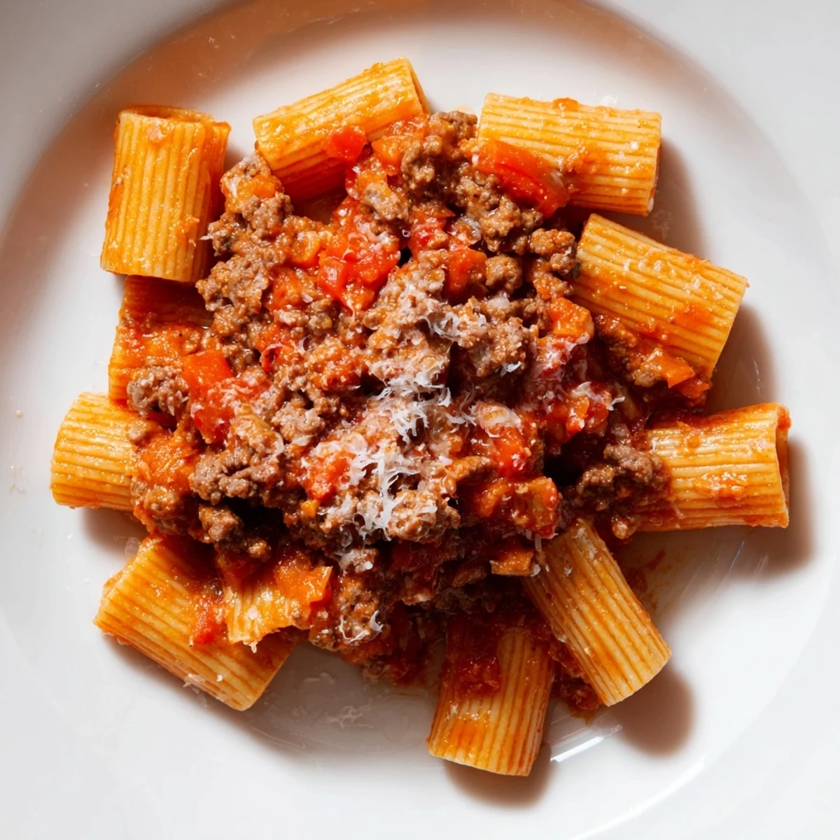 Hearty and flavorful Classic Tuscan Ragu served over golden polenta, ready to eat.