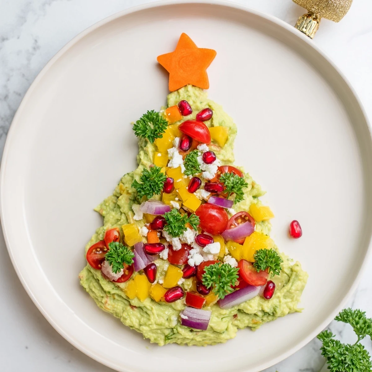 Whipped Avocado Christmas Tree
