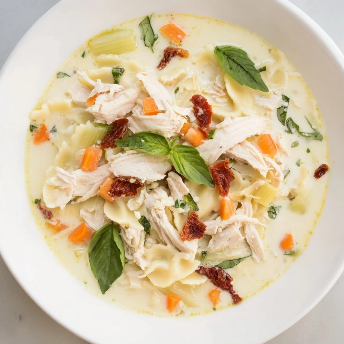 Thick, creamy Marry Me Chicken Soup, studded with sun-dried tomatoes, smells divine and tastes heavenly.