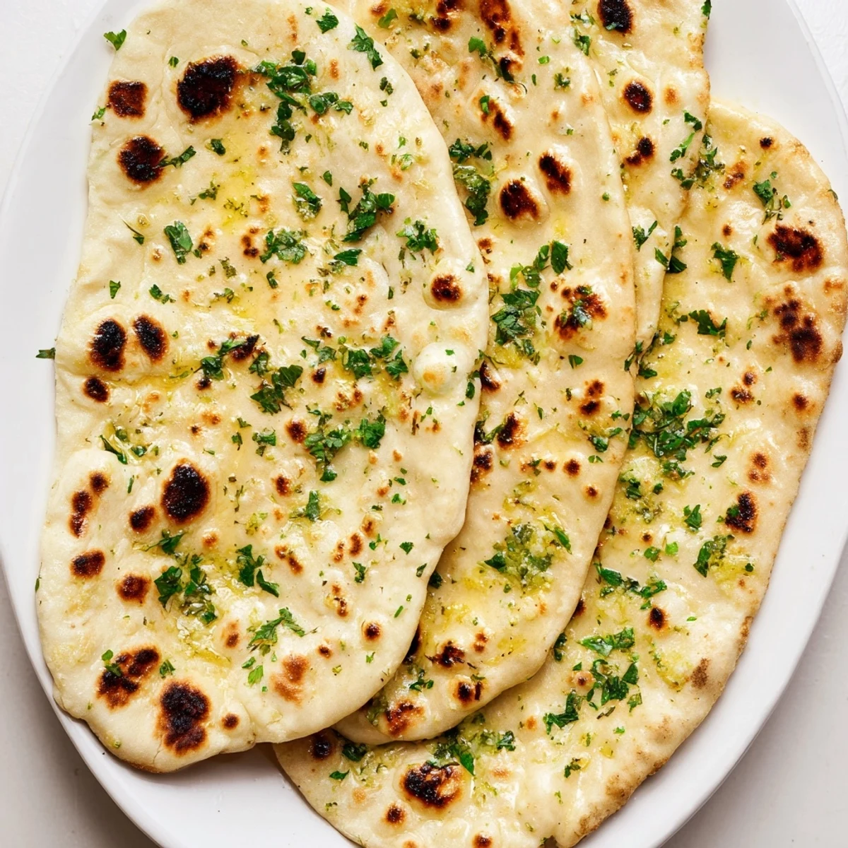 Homemade Garlic Naan Bread