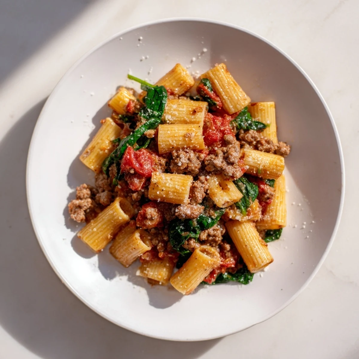 Enjoy the rich flavors of this easy One-Pot Italian Sausage Tomato Pasta, a comforting weeknight meal.