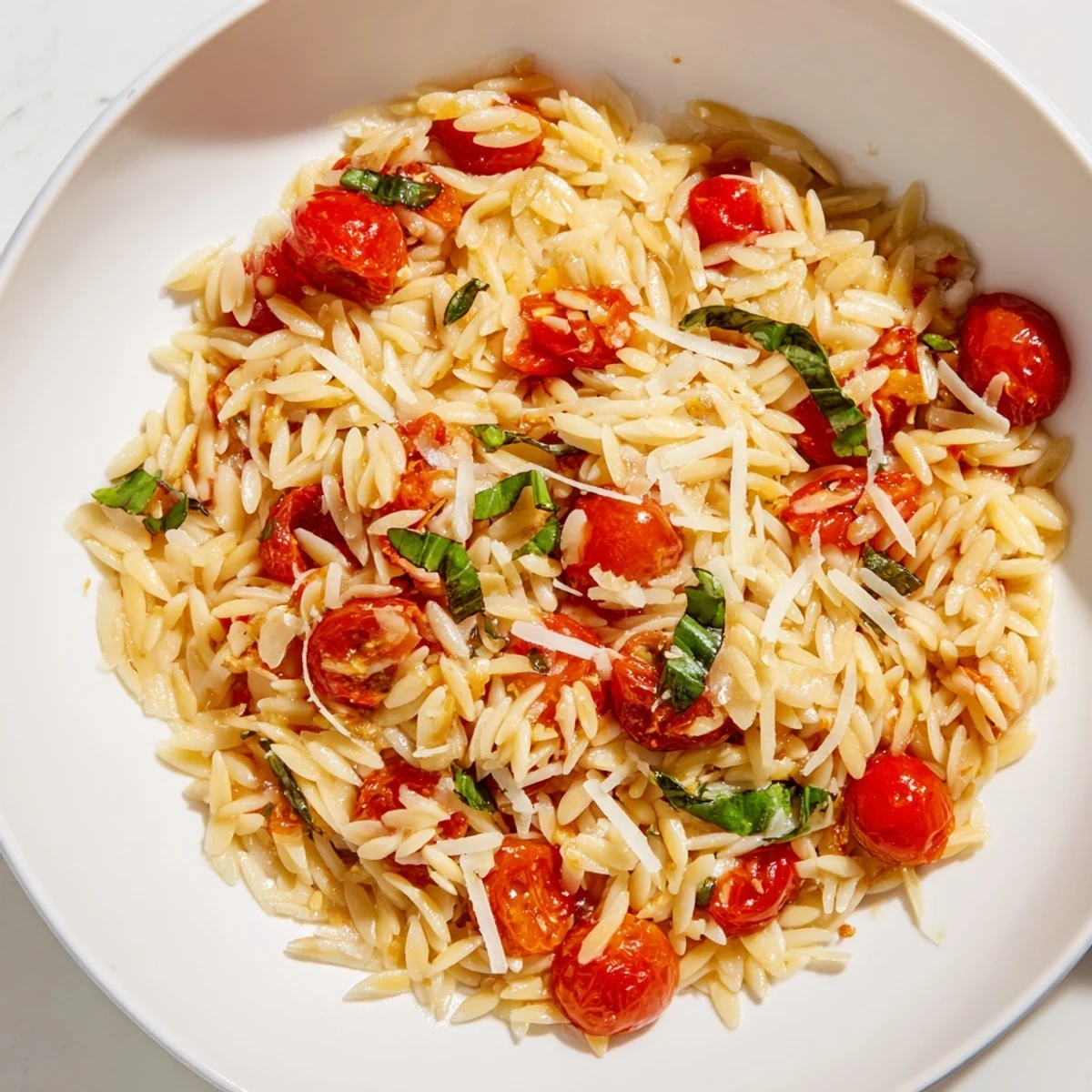 Orzo Tomato Parmesan Dish