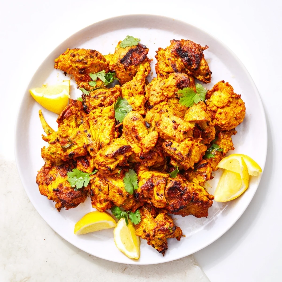 Juicy Indian Tikka Spiced Chicken, marinated in yogurt and spices, offers an explosion of savory flavor.