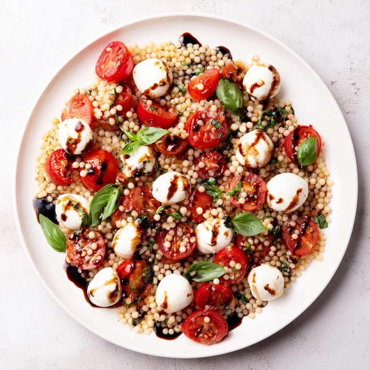 Perfectly chilled and ready in 25 minutes, this Caprese Couscous Salad brings fresh basil and Italian flavors to your summer table.