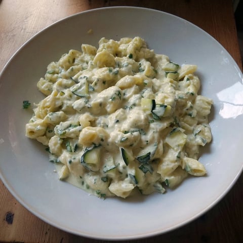 Steaming One-Pot Creamy Zucchini Ditalini pasta, showcasing tender zucchini and a rich, Parmesan cream sauce.