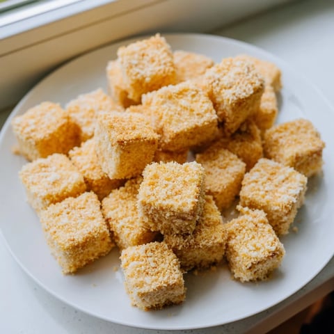 Golden-brown crispy tofu nuggets, ready for dipping, promising a satisfying vegan snack experience.