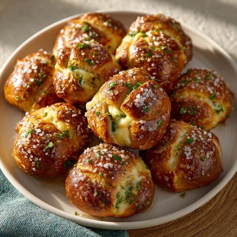 Homemade Jalape&amp;ntilde;o Cheddar Stuffed Pretzel Bites oozing warm cheese with a salty crust.