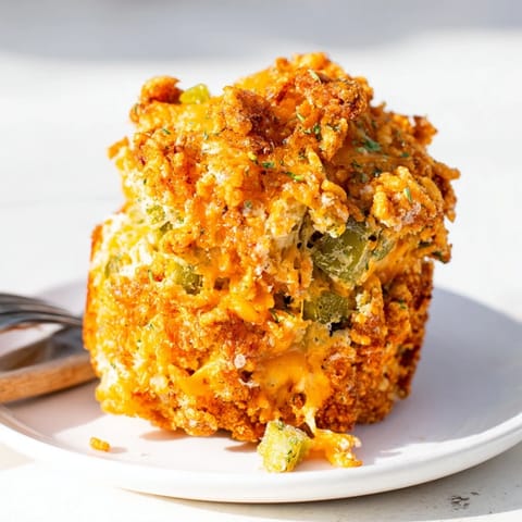Deliciously fluffy Flamin Hot Dill Pickle Biscuit Muffin Pops, bursting with spicy pickle flavor.  