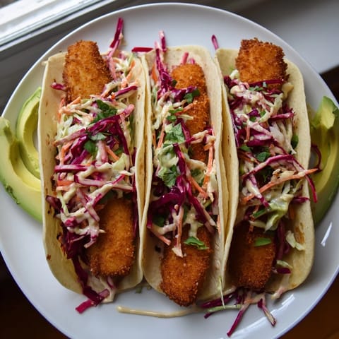 Crispy Fish Tacos Slaw