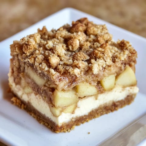 Apple Crisp Cheesecake Bars