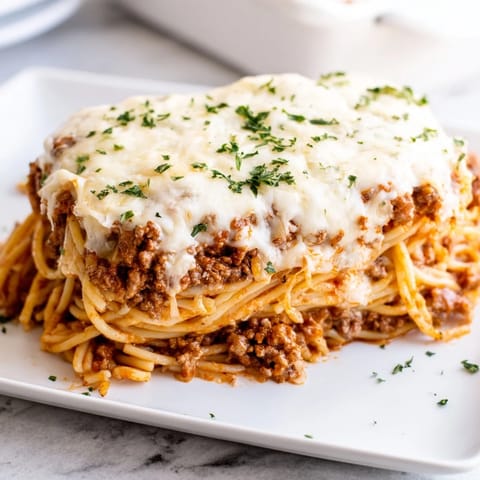 Tinis Baked Spaghetti