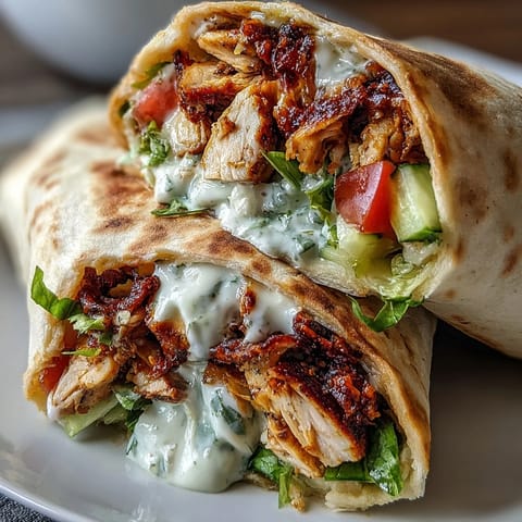 Chicken Shawarma with Creamy Garlic Sauce