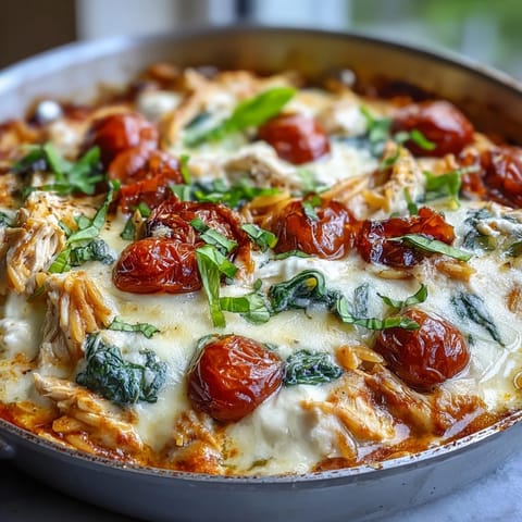 One-Pan Creamy Chicken Lasagna Orzo
