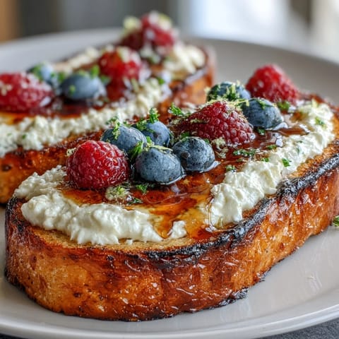 Salted Honey Ricotta Toast