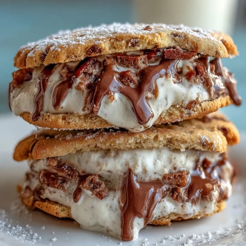 Classic milk cookie sandwich cookies filled with smooth vanilla cream, stacked on a dessert plate.