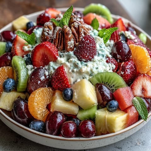 Rainbow Fruit with Coconut Cream