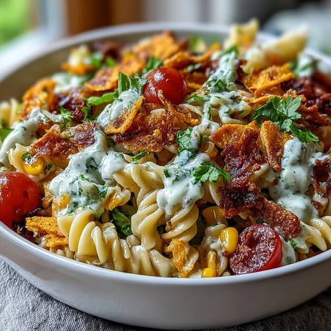 Taco Pasta Salad Doritos Avocado