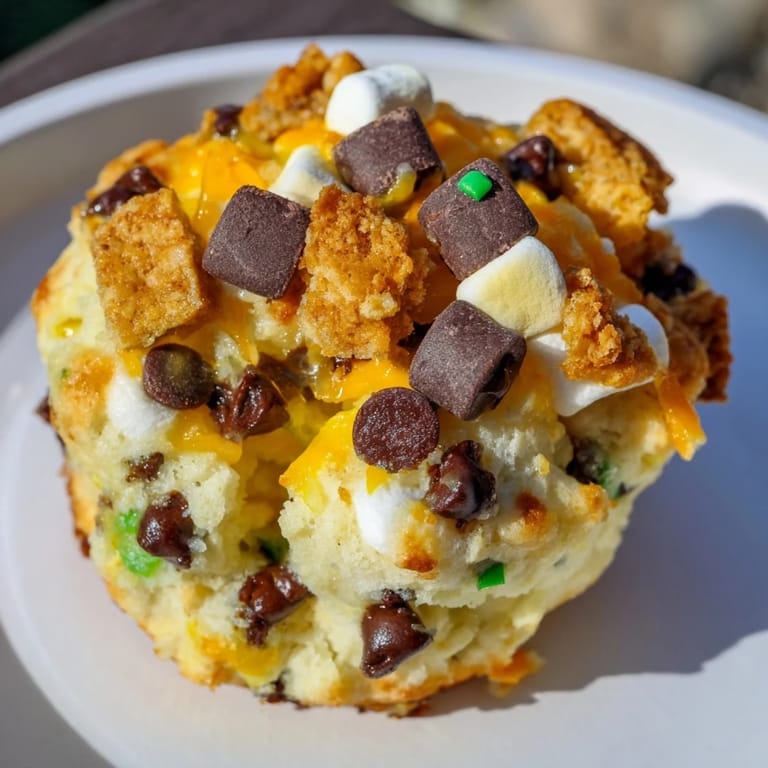 Decadent Smores Cheesy Jalapeño Biscuit Muffin Loaf fresh from the oven, a must-try snack.  