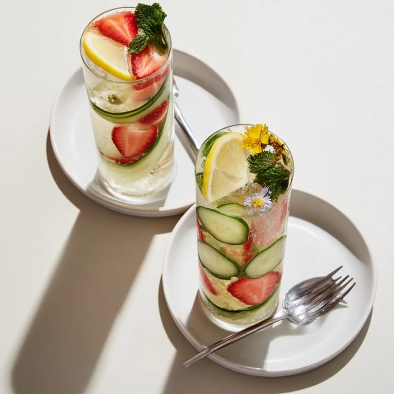 Hydrating Water-Based Mocktails infused with fresh herbs and zesty citrus flavors.