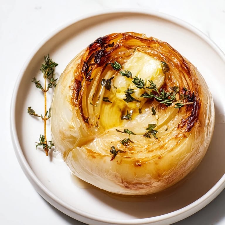 Golden brown Onion Boil, a simple side dish of tender, naturally sweet, roasted onions, delicious flavor.