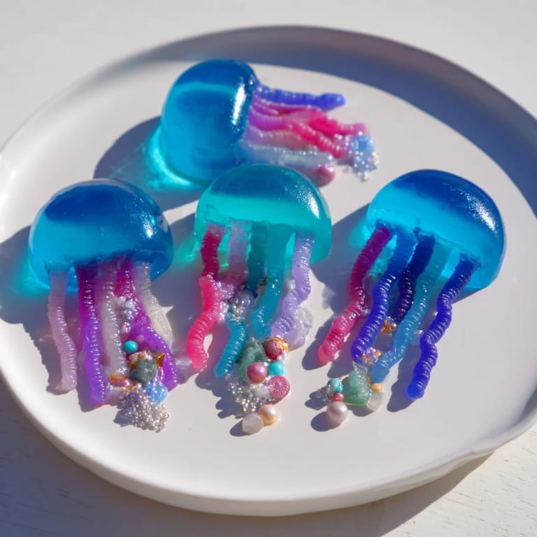 Sweet and shimmering Jellyfish Candy Platter, perfect for parties and visually stunning on a dessert table.
