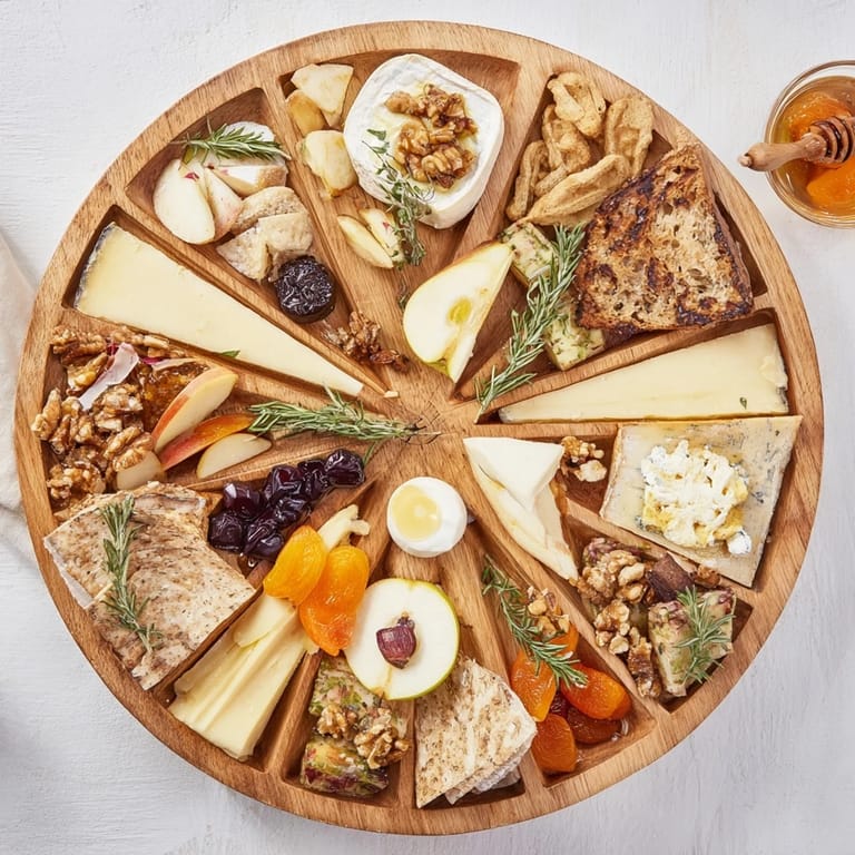 Delicious Twelve Days of Cheese Board ready for a holiday gathering with creamy cheeses and fresh fruit.