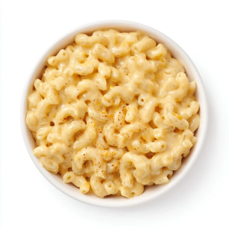 See the rich, cheesy sauce coating the macaroni in this flavorful Tini's Recession Mac recipe.