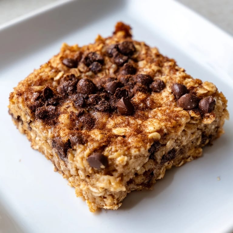 Enjoy a slice of moist, delicious Baked Oats That Taste Like Cake, ideal for a sweet, healthy morning treat.