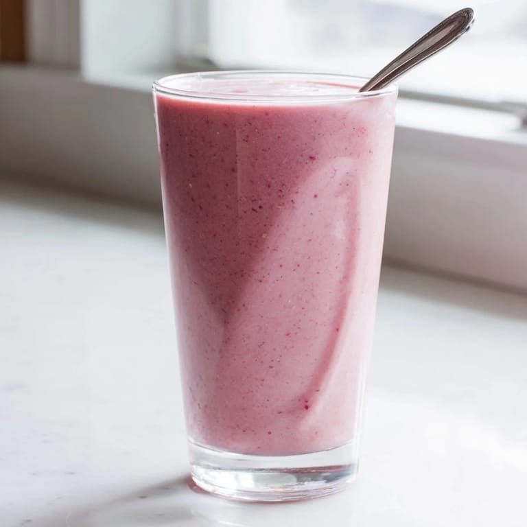 Garnished with almonds and frozen cherries, the vibrant Cherry Almond Smoothie offers a tart, sweet sip ideal for an afternoon snack.