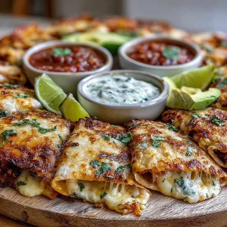 Freshly baked Blooming Quesadilla Ring with black beans and peppers, arranged on a platter with lime wedges.