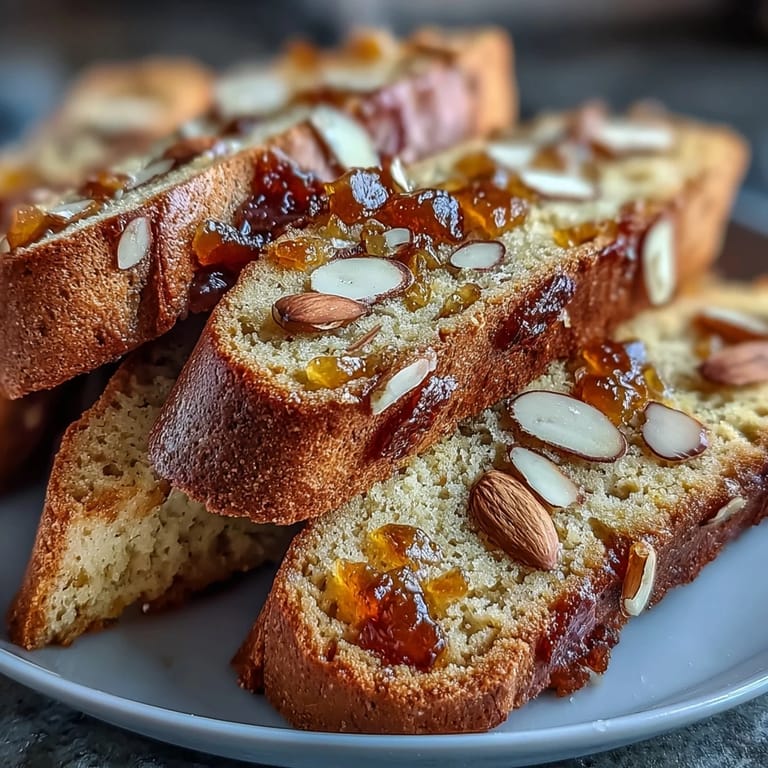 Classic biscotti infused with fragrant orange zest and studded with colorful candied orange peel, great with espresso or tea.