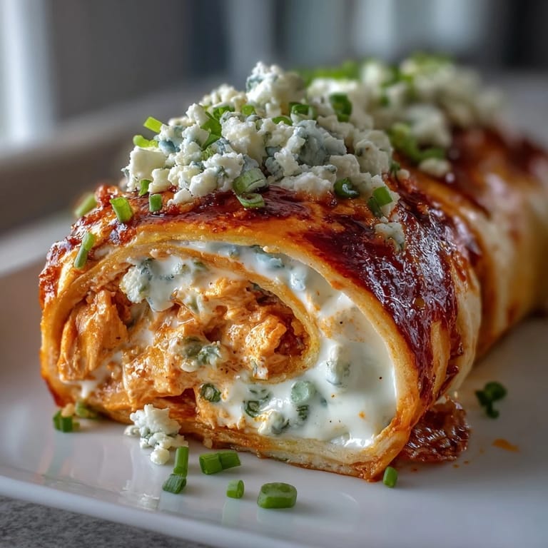Creamy Buffalo chicken spread rolled tightly in flour tortillas, sliced into bite-sized pinwheels perfect for parties and game day snacking.